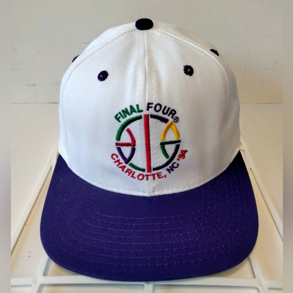 Vtg 1994 Final Four Charlotte NC Nike Snapback Hat NCAA Rainbow Embroidered RARE